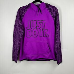 Nike Women's Therma-Fit‎ Hoodie Medium Purple and Black Workout Running